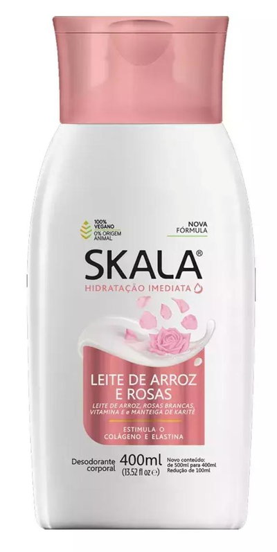 CREMA HIDRATANTE-NUTRITIVA SKALA LEITE DE ARROZ E ROSAS 400ml
