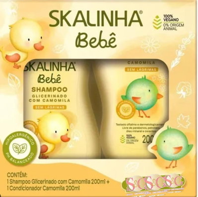 SHAMPOO Y ACONDICIONADOR SKALINHA BEBE 200ml c/u
