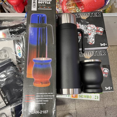 Set Termo 1000ml + Mate de Acero Inoxidable