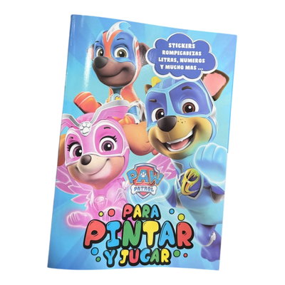 Libro Para Pintar Con Stickers Paw Patro ×10U