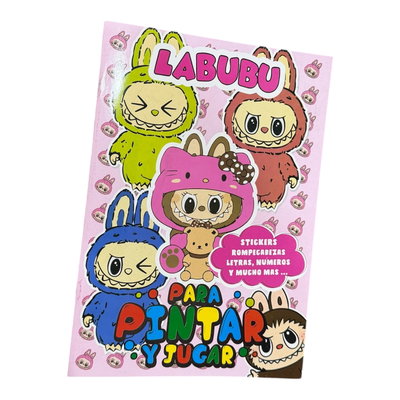 Libro Para Pintar Con Stickers Labubu ×10U