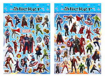 Planchas De Stickers Avenger Infantiles×50U