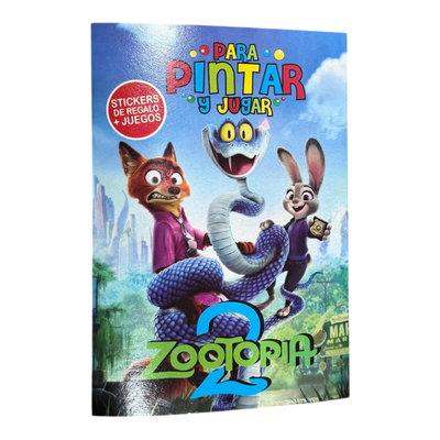 Libro Para Pintar Con Stickers Zootopia ×10U