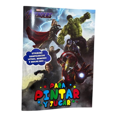 Libro Para Pintar Con Stickers Avenger ×10U
