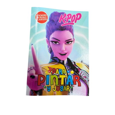 Libro Para Pintar Con Stickers Kpop ×10U
