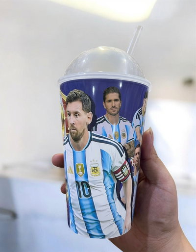 Vaso con Domo de Messi Argentina
