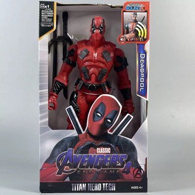 Avengers Heros Dead Pool Musical Luz 30cm 