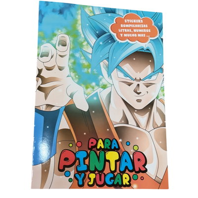 Libro Para Pintar Con Stickers Dragón Ball ×10U