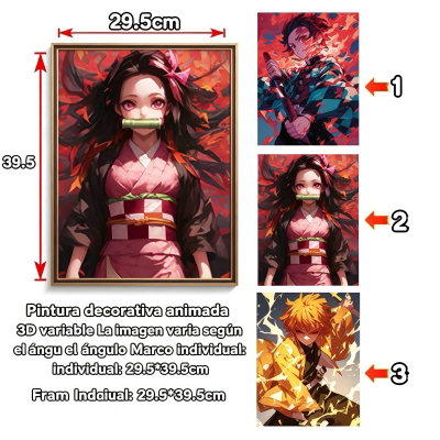 Póster 3D Demon Slayer 