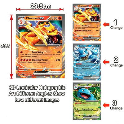 Póster 3D Carta Pokemon