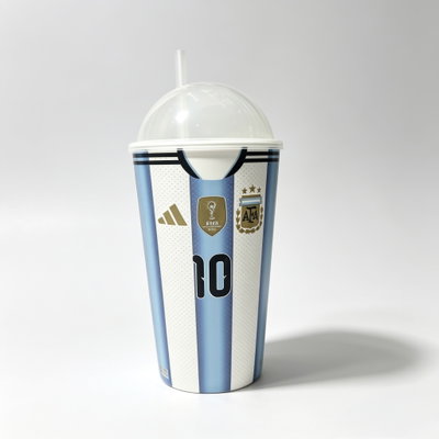 Vaso con Domo de Messi Camisa Argentina