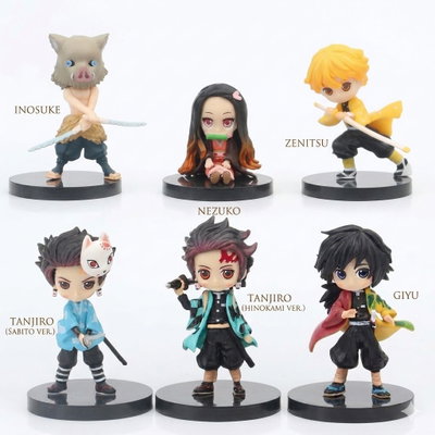 Figura Demon Slayer Sentado x6 Bolsa Oferta