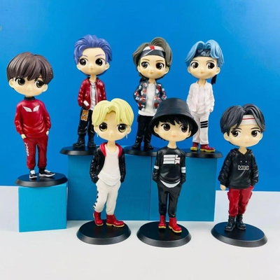 Figura BTS 7Piezas Estilo Urbano Bolsa x7
