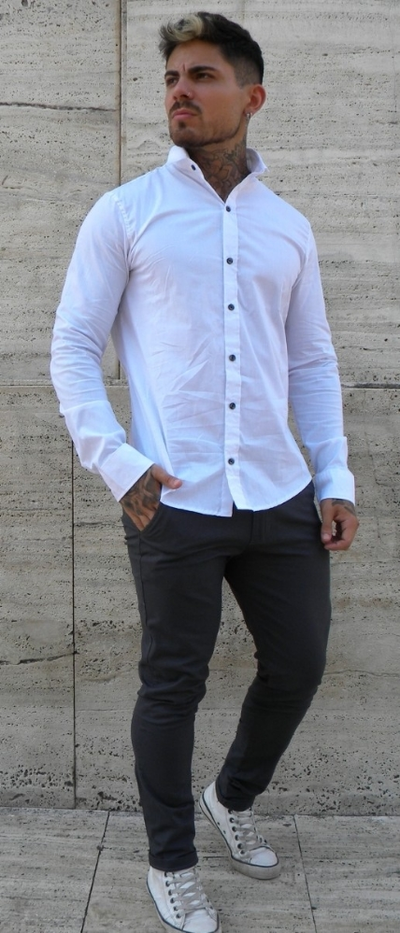 Camisa Lisa Elastizada