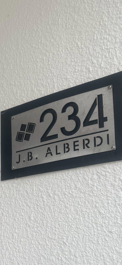 Cartel direccion casa 