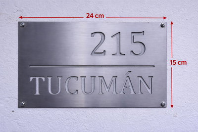 Cartel direccion casa 