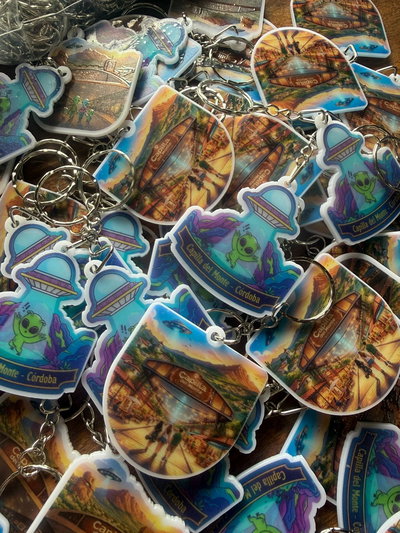 Llaveros en Acrilico Blanco