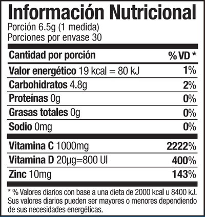 Vitamina C bebible con zinc y vitamina D - Vitaminway x 195g