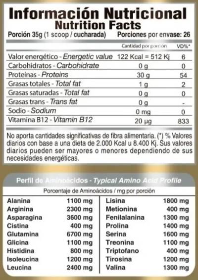 Proteína vegetal aislada - Gold Nutrition