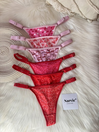 Regulables estampadas de corazones X2