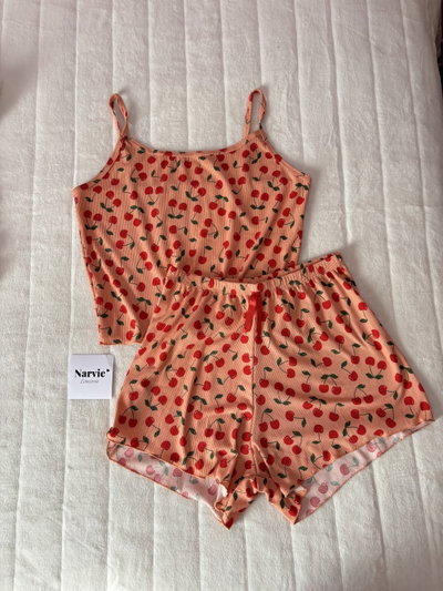 Pijama de Morley salmón con cerezas
