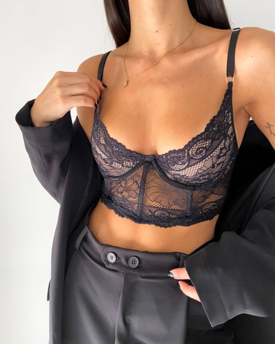 Bustier Femme negro
