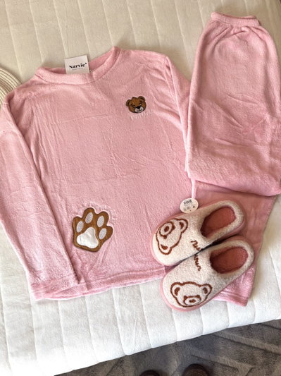 Pijama de polar Rosa