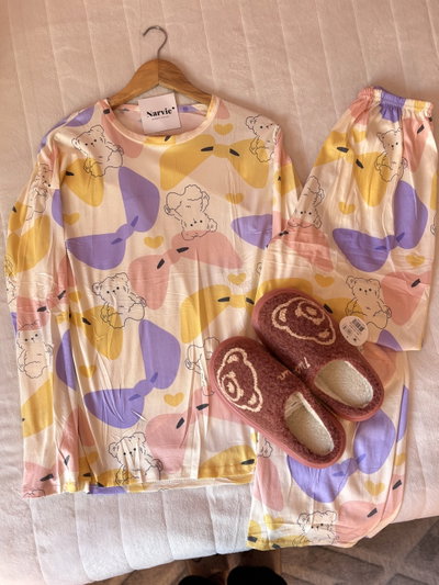 Pijama largo ositos 