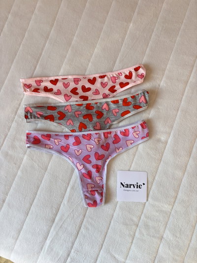 Less clásicas estampadas corazones pack x2