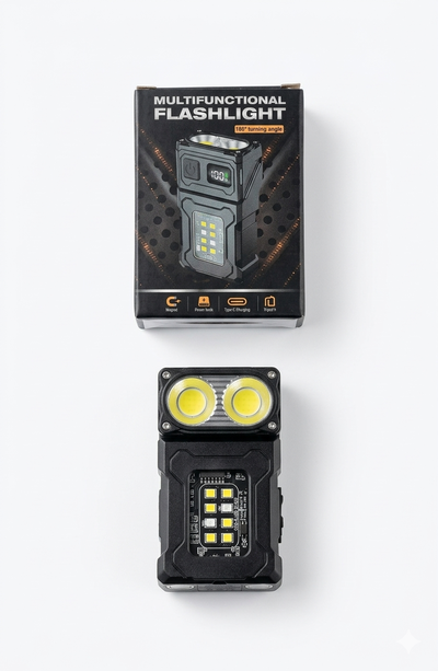 Linterna Multifuctional FlashLight 180° Turning Angle