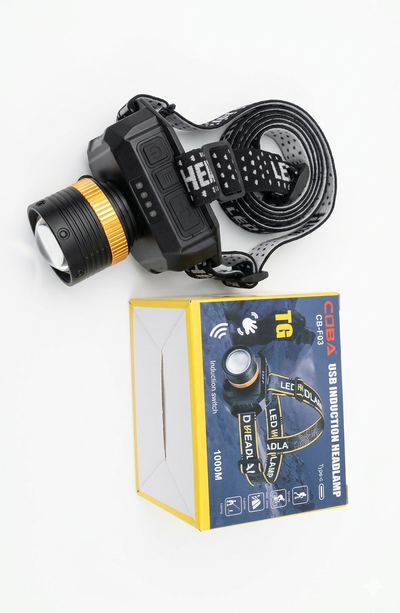 Linterna COBA (Usd Induction Headlamp  CB-F03 1000Mts