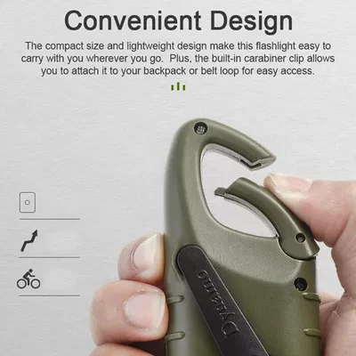 Linterna Dinamo (hand crank and solar Flashlight)