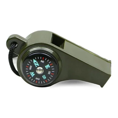 Silbato Supervivencia Brujula Militar Temperatura 3en1