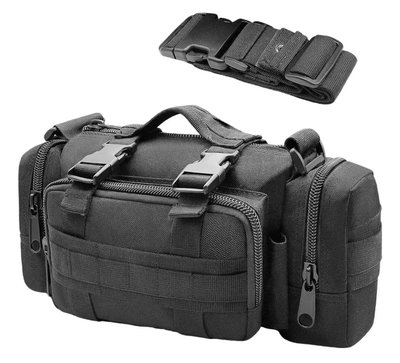Bolso Táctico Multifunción 3 en 1 - Riñonera, Bandolera y Maletín Militar – Sistema MOLLE