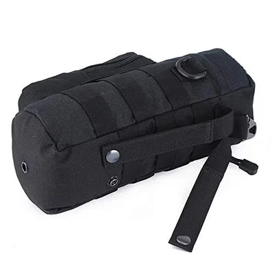 Portabotellas Táctico Militar MOLLE – Funda de termo con Bolsillo de Accesorios frontal