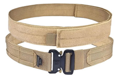 Cinturón Táctico con Bajo Cinto - Cinturón Interno con Velcro y Cinturón Externo MOLLE