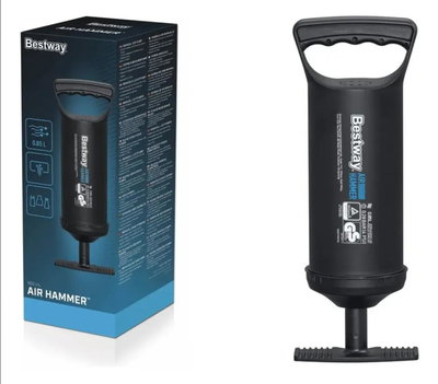 Inflador Manual de Mano Bestway "Air Hammer" - 0.85 L-  Camping/AireLibre