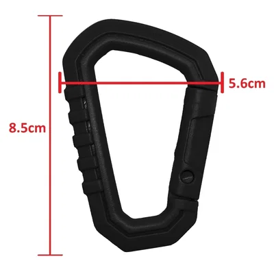 Mosquetón Táctico de Polímero, Llavero – Hook para Mochila y Equipamiento