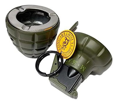Set de Cenicero y Encendedor de Granada M-26 – Estilo Militar Táctico