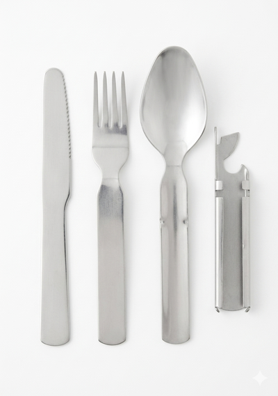 Set de Cubiertos Desmontables de Acero Inoxidable.