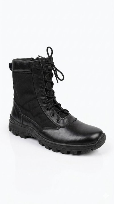 Botas Combat Ranger Tácticas de Media Caña  – Cuero y Lona Reforzada