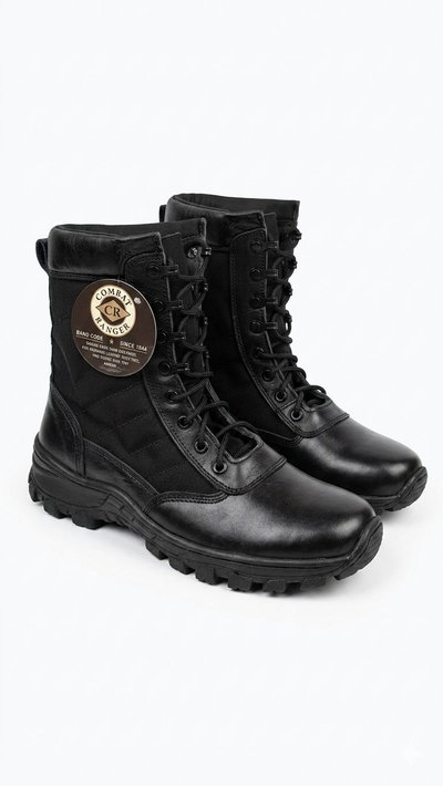 Botas Combat Ranger Tácticas de Media Caña  – Cuero y Lona Reforzada