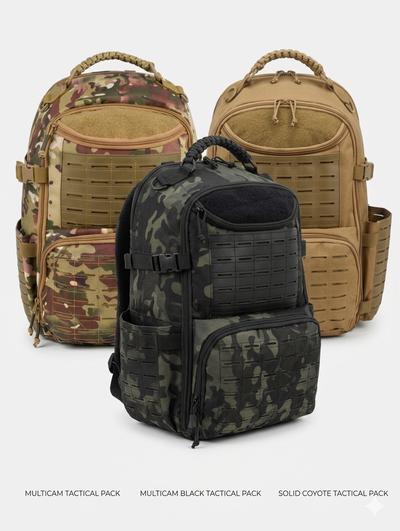 Mochila Tactica Cuero - FullResistencia - Sistema Molle Corte Láser, 45L