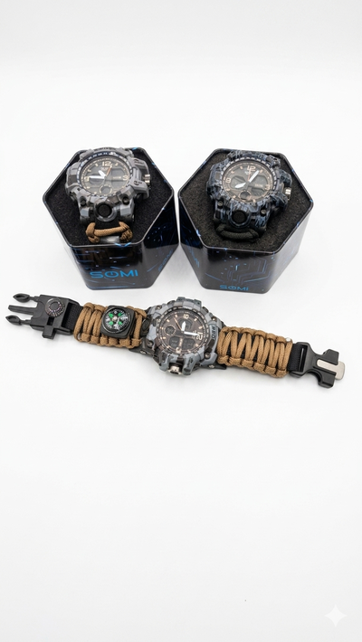 Reloj Táctico SOMI - Militar 6 en 1 - Edición Especial Warzone Tactical