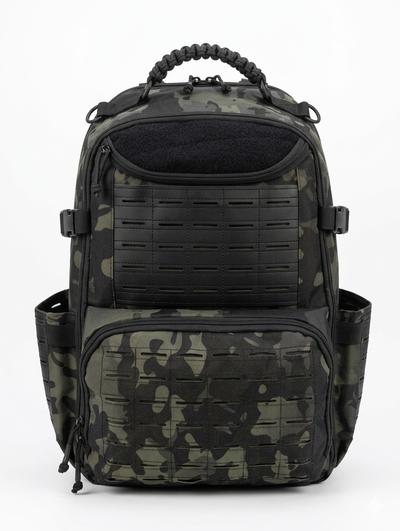Mochila Tactica Cuero - FullResistencia - Sistema Molle Corte Láser, 45L