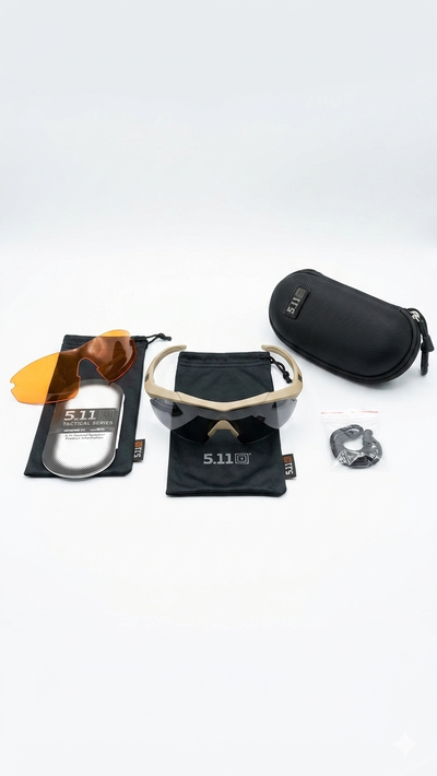 Lentes Tácticos 5.11 Tactical Series - Kit de Protección con 3 Micas Intercambiables
