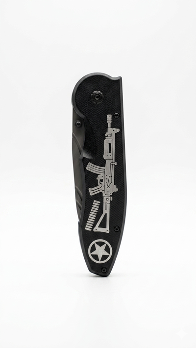 Navaja Táctica Plegable Estilo Militar con Grabado Exclusivo