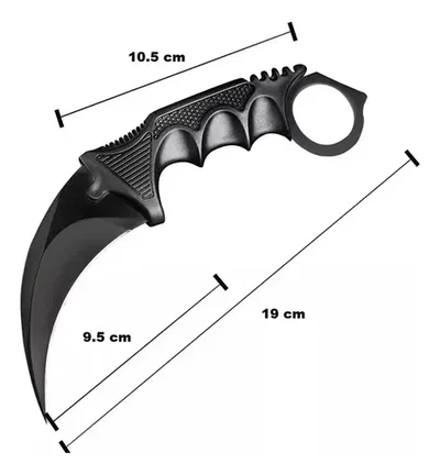 Navaja / Cuchillo Karambit Táctico Negro