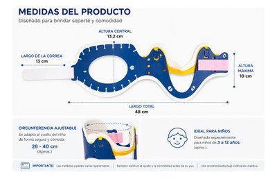 Collarin Ortopedico Cervical Pediatrico Collar Inmovilizador - Primeros Auxilios