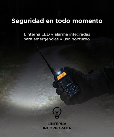 Handy Baofeng UV5R Doble Banda. Alcance 10 km
